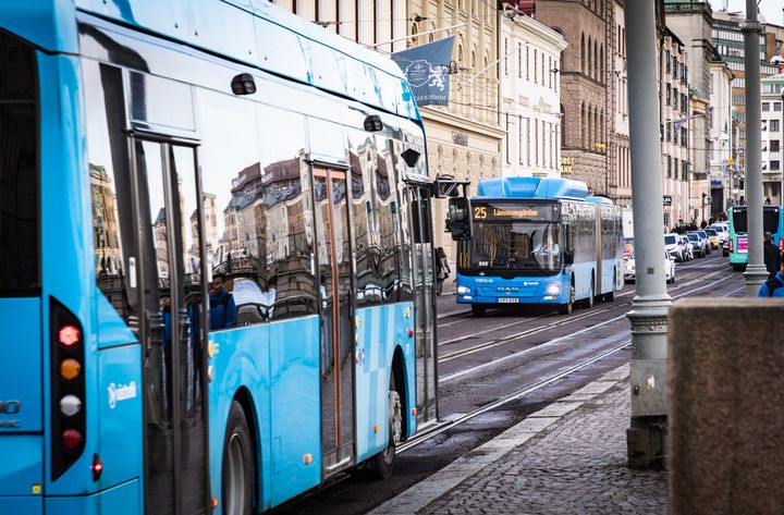 Den 10 december blir det mer busstrafik till stora företagsområden i och runt Göteborg. Fotograf: Eddie Löthman.