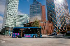 Självkörande buss i Göteborg.