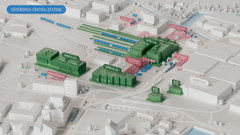 Det nya stationsområdet vid Göteborgs Centralstation växer fram.