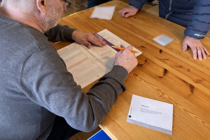 Valförättare vid omvalet till Vittinge kyrkofullmäktige.