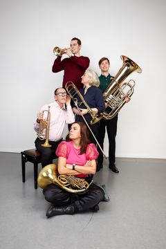 Linnékvintetten från Musik i Uppland spelar familjeföreställningen "Trumpeten som skrek" på UKK på sportlovet. Foto: Jeanette Hägglund