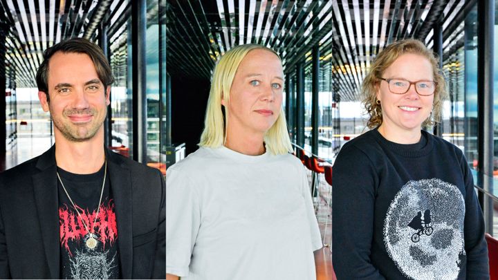 Björn Magnuson Lupo får rollen som ny produktionschef på UKK, och Anna Storåkers Halvars och Elin Hedman har rekryterats som projektledare på programavdelningen. Foto: Magnus Hörberg
