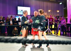 Nu är det dags för kvinnliga thaiboxare att ta plats på UKK, under festivaldagen SHE på Internationella kvinnodagen 8 mars. Bilden är från 2019, när fighters möttes på samma plats. Foto: Magnus Hörberg, UKK