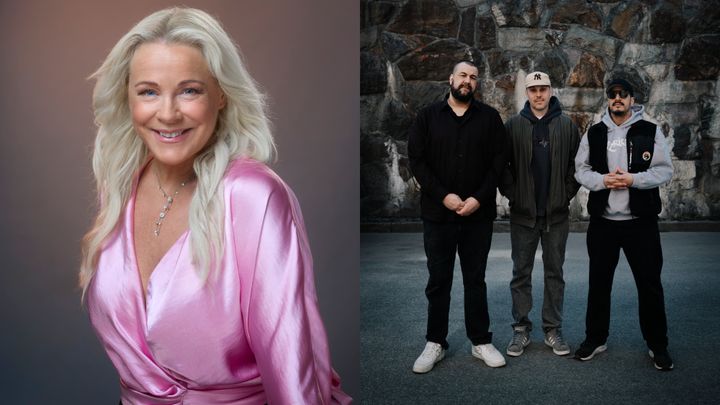 Sångerskan Malena Ernman och hiphopgruppen Labyrint står på scenen när sommarens satsning på Vaksala torg invigs med Vaksalafesten på nationaldagen den 6 juni. Foto: Peter Knutson (Malena Ernman)/Alina Castillo (Labyrint)