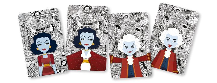 The new Crypto stamp art comes in a total of four different designs: - MOZART, THE MAESTRO - The musical visionary - AMADEUS, THE PRANKSTER - The mischievous spirit behind the genius - LAMARR, THE STAR - The glamorous screen icon - HEDY, THE MIND - The brilliant inventor of modern communication.