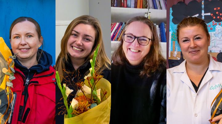 I bild från vänster till höger: Cecilia Ryding, Amanda Colin, Hanna Gustavsson och Dannielle Armandt