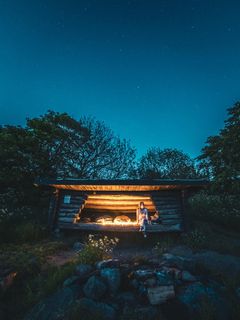 Stabilt vindskydd vid Mols Bjerge, östra Jylland. Foto: Daniel Villadsen