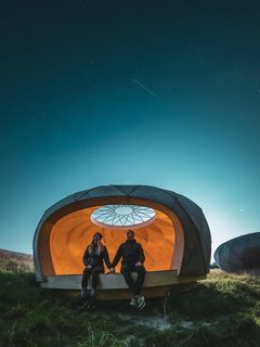 Upplev stjärnhimlen i vindskyddet vid Brorfelde Observatoriet. Foto: Daniel Villadsen