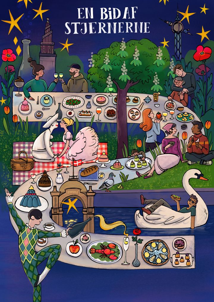 "En bid af stjernerne" sätter Köpenhamn på den gastronomiska världskartan. Illustration: Sofie Kampark