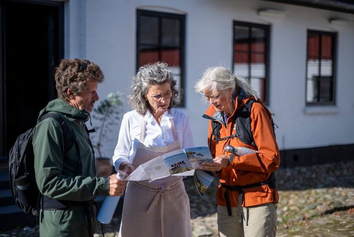 En Hike Friend på Fyn hjälper turister hitta rätt. Foto: Kolorit