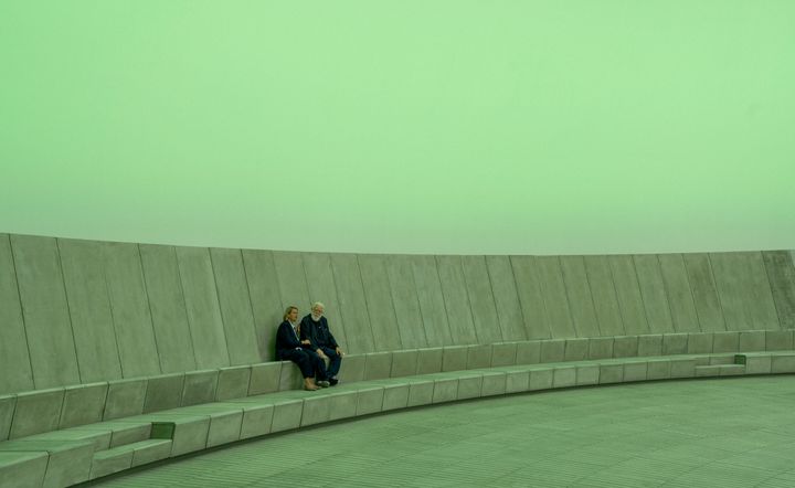 James Turrell - As Seen Below - The Dome, a Skyspace by James Turrell. Foto: Mads Smidstrup © ARoS, 2025. Taget i förbindelse med James Turrells besök i As Seen Below i juni 2025