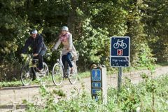 Vandingsleden Haervejen är också en cykelled. Foto: Kenneth Stjernegaard/VisitVejle