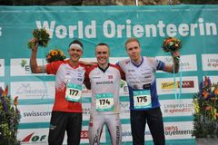 Pallen under VM-långdistansen. Fotograf: Fredrik Tanfara/Svenska Orienteringsförbundet