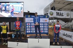 Prispallen på första deltävlingen av Swedish League