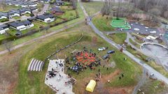 Arena Paradisparken i Borlänge. Platsen för målgången på utmaningen