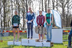 Toppen i D18E. Från vänster: Mira Werder, Coralie Waldner, Helene Scheele och Alice Hellberg.