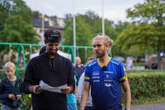 Filip Dikmen i duell mot världsmästaren Gustav Bergman