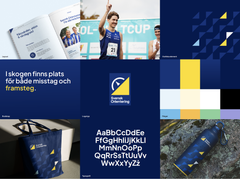 En designöversik som visar den nya grafiska profilen