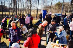 Fullt med folk under avslutningen