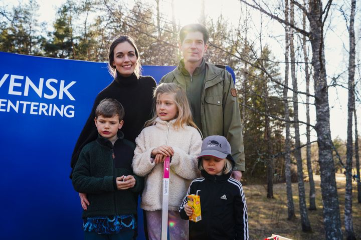 Familjen Björk Örde under avslutningen av projektet