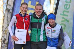 Topp tre i D18. Från vänster: Felicia Persson, Alice Hellberg och Elvira Lindsten.