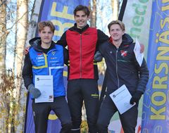 Topp tre i H18. Från vänster: Jonatan Haglund, Olof Tholén och Alvin Lundgren.