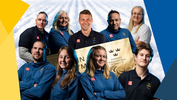 Längdskidåkarna Arnt-Christian Furuberg (debutant), Ellen Westerlund (debutant) och Alice Morelius (debutant), alpina skidåkaren Arvid Skoglund och på övre raden spelarna i rullstolscurlinglaget, Marcus Holm, Kristina Ulander, Viljo Petersson Dahl (skipper), Ronny Persson och Sabina Johansson.