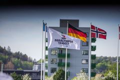 Flagga vajandes medtexten Paralympiatravet
