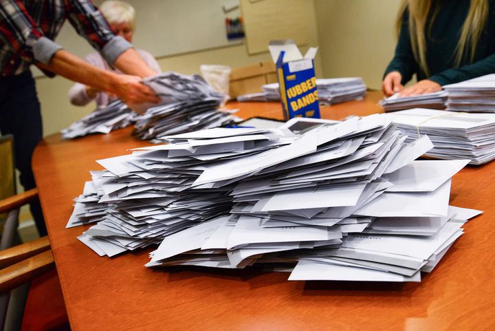 Räkning av röstsedlar på valnatten