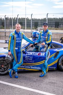 Marcus Annervi (t.v.) och Gustav Bergström, M3G Motorsport.