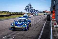 Marcus Annervi, dubbelsegrare i Porsche Carrare Cup-premiären i Anderstorp.