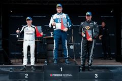 Pro Am race 2, fr.v: Albin Wärnelöv, Ole Petersen, Kjelle Lejonkrans