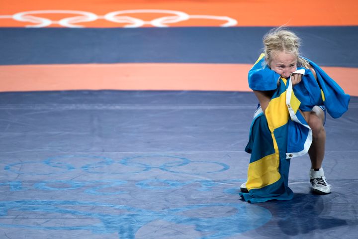 Bild tagen av Carl Sandin/Bildbyrån på Sofia Mattsson när hon vunnit sin bronsmatch i 53-kg, 18/8-16 under OS i Rio de Janeiro.