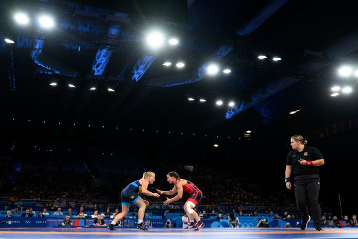 Foto: Bildbyrån. Johanna Lindborg på mattan under OS i Paris.