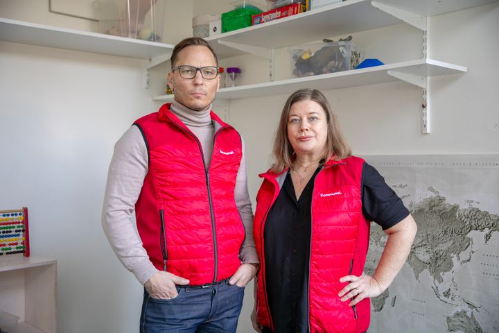 Malin Ragnegård, Förbundsordförande Kommunal. Johan Ingelskog, Avtalssekreterare Kommunal.