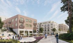 En illustration som exempel på hur Flogsta kan komma att se ut enligt den nya detaljplanen.