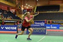 Tilda Sjöö har gjort en imponerande badmintonkarriär som sträcker sig från junior i Europatoppen till att nu som senior vara bland de tio bästa i Europa inom damdubbel. Foto: Cecilia Wang.