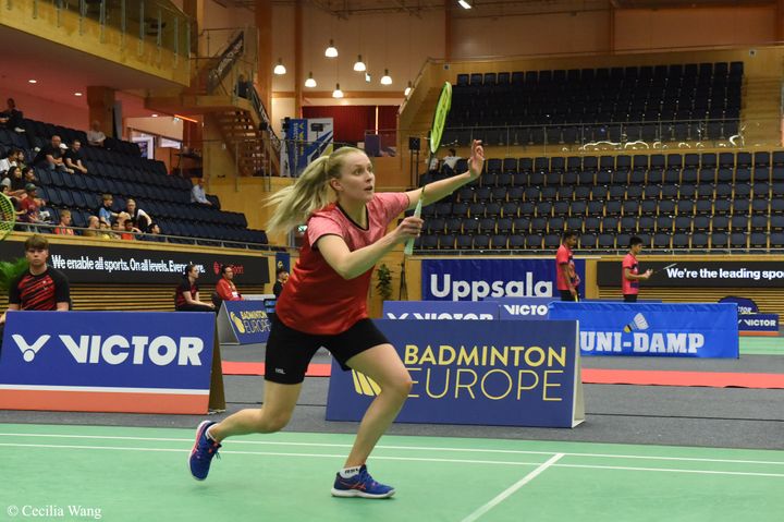 Tilda Sjöö är en av årets elitidrottsstipendiater. Hon har en imponerande badmintonkarriär som sträcker sig från junior i Europatoppen till att nu som senior vara bland de tio bästa i Europa inom damdubbel. Foto: Cecilia Wang.