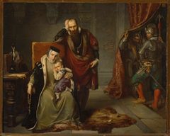 Józef Simmler, Katarina Jagellonica med sin son Sigismund i fängelset, måleri.