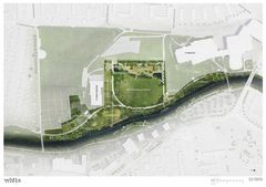 Översiktbild av parken. Illustration White.