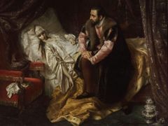 Józef Simmlers målning Barbara Radziwiłłs död (1860) kommer att visas i utställningen Foto: Nationalmuseet i Warszawa.