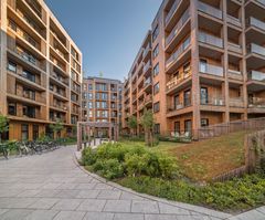 Uppsala kommun har ställt krav på hållbart byggande och högkvalitativ arkitektur i Rosendal. Här syns kvarteret Botanikern.