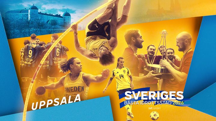 SVT Sports jury har enhälligt utsett Uppsala till Sveriges bästa idrottsstad 2026. Bakom utmärkelsen står framgångar både individuellt och i lag, inom en bredd av idrotter. Bildcollage: SVT.