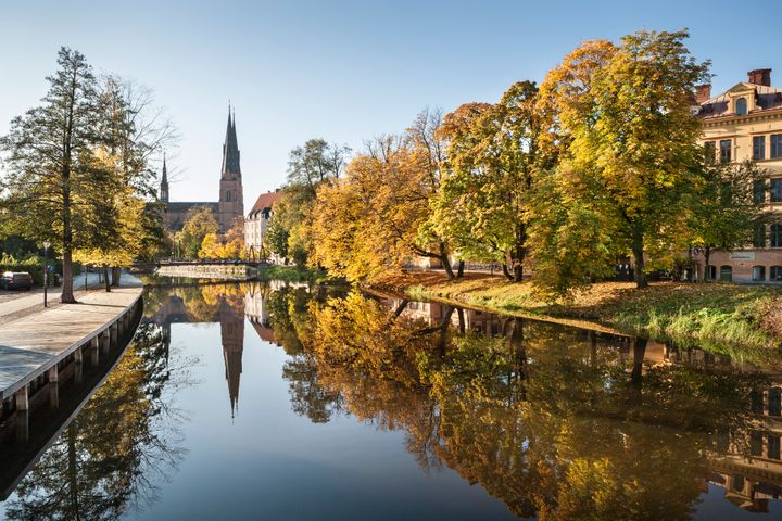 Fyrisån och domkyrkan.