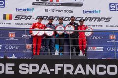 Viktor Andersson från Linköping tog en andraplats med CUPRA Leon VZ TCR på belgiska F1-banan Spa-Francorchamps.