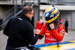 Viktor Andersson från Linköping tog en andraplats med CUPRA Leon VZ TCR på belgiska F1-banan Spa-Francorchamps.