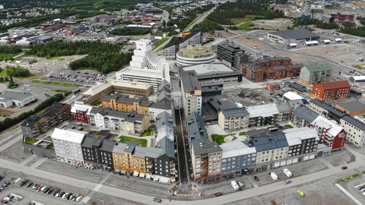 Kiruna centrum sommaren 2024