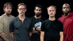 Nisse Hallberg, Kristoffer Triumf, Nadim Ghazale, Olle Sarri och Kodjo Akolor i kampanjen mot barnäktenskap.