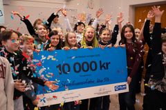 Skanskvarnsskolan 5B i Årsta, en av vinnarna i Skolutmaningen 2025