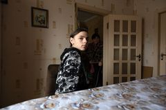 Vitali, 15 år, i en liten by 50 km utanför Kropyvnytskyi i Ukraina.